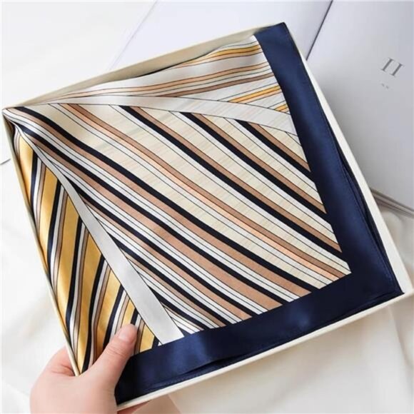 Mulberry Silk 21"x21" Neck Scarf - Small Square Scarf for Women, Gift-Ready - Picture 4 of 6